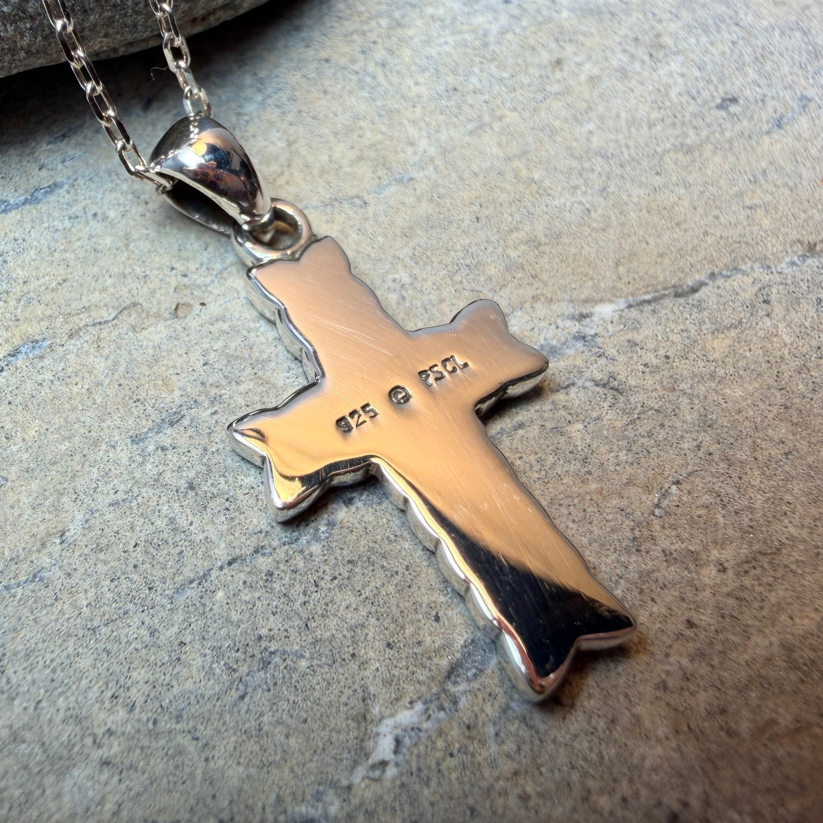 Rock of Ages Celtic Cross Necklace in Sterling Silver