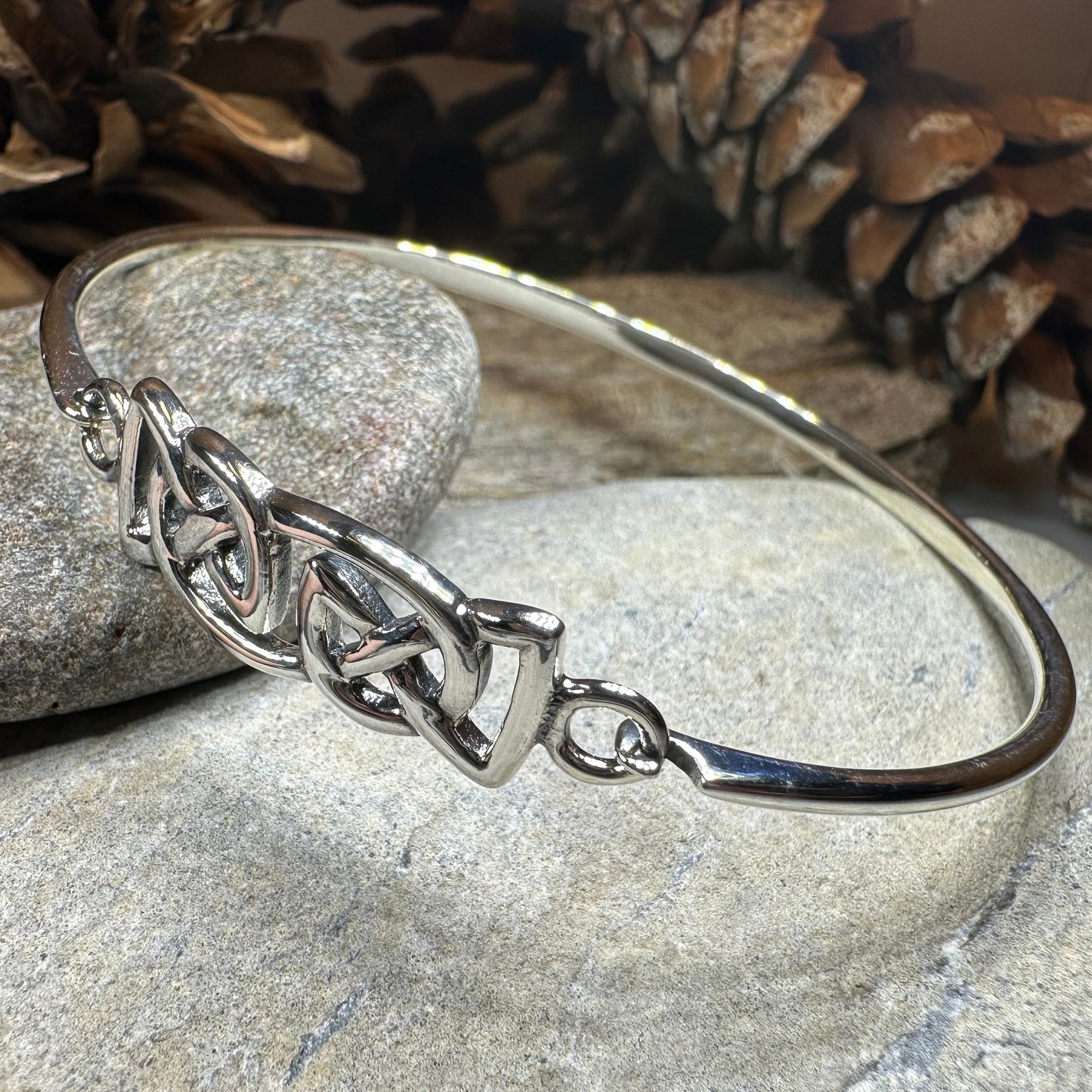 Celtic Love Knot Silver Bracelet in Sterling Silver — view 10