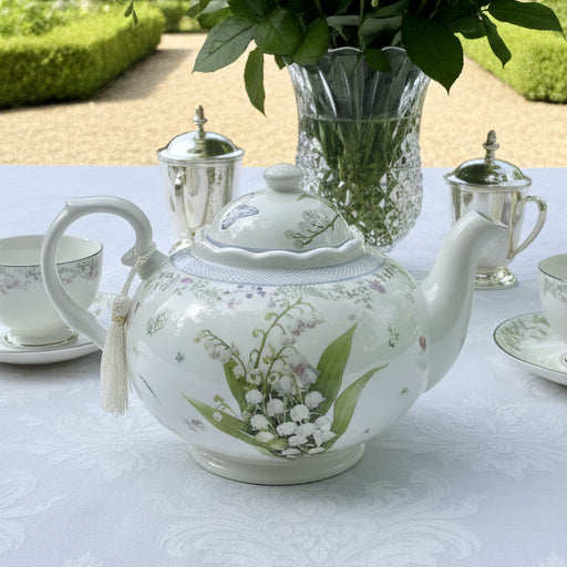 Lily of the Valley Fine China Teapot