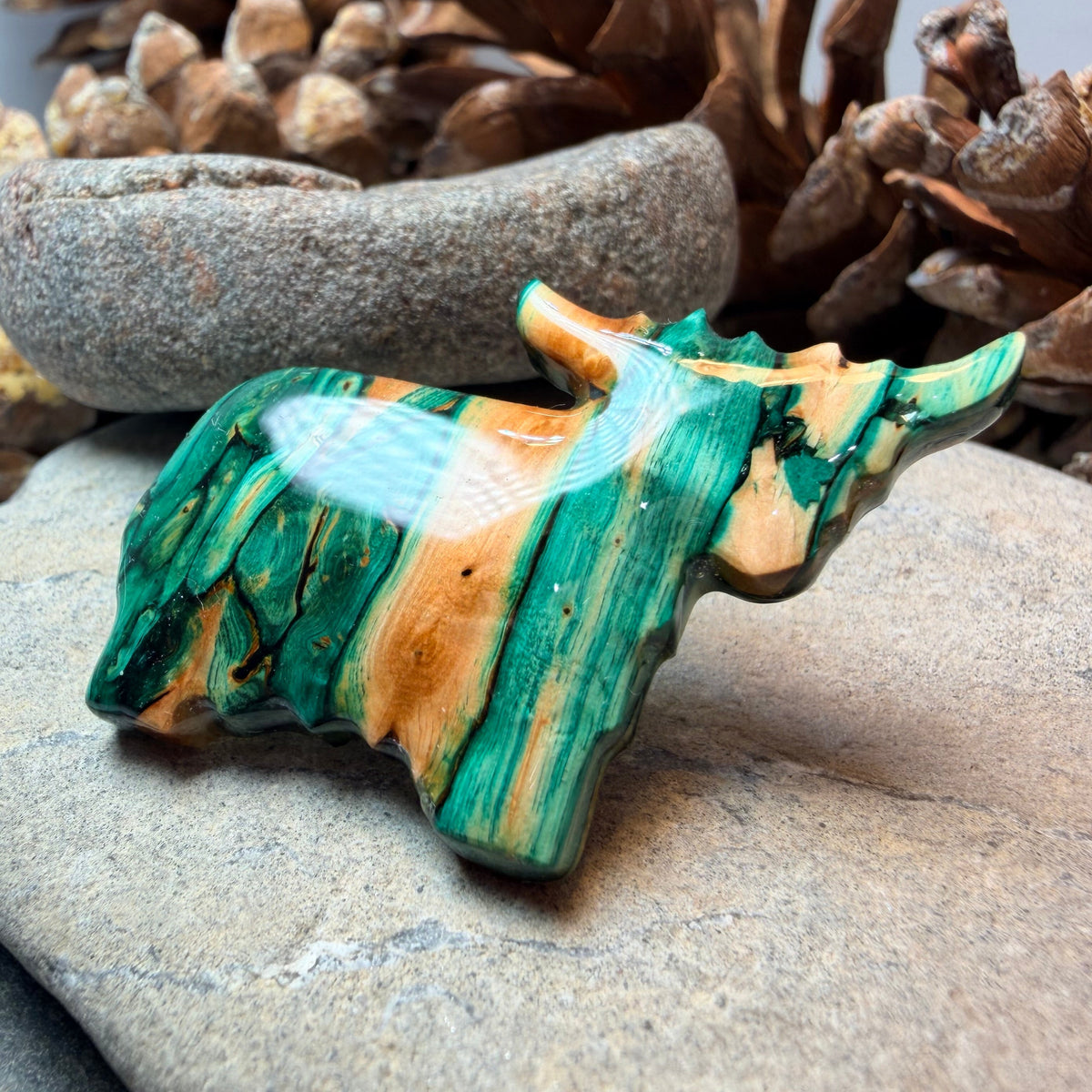 Heathergems Knox Highland Cow Brooch - Handmade in Scotland