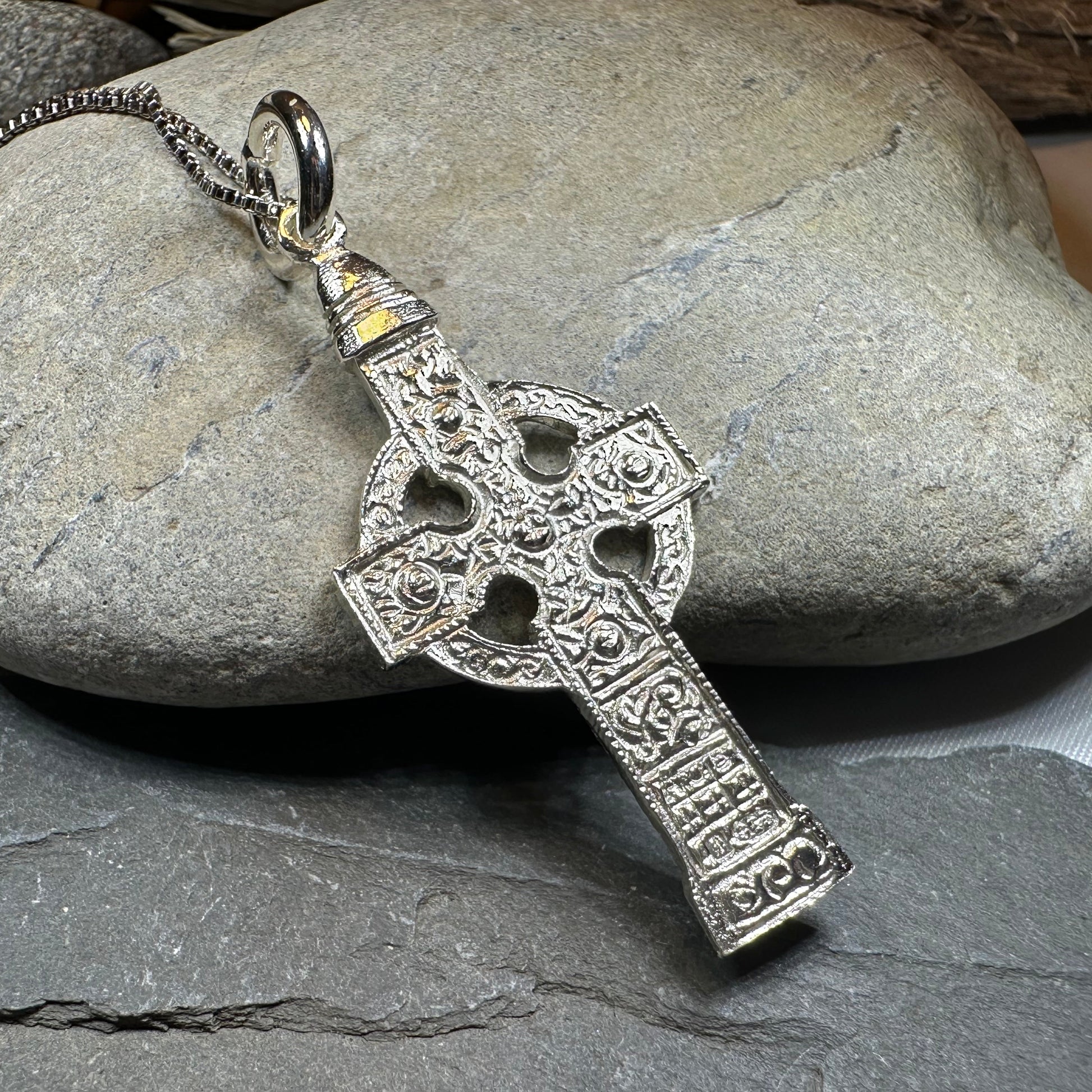 Artisan Irish Ahenny Cross Necklace - Made in Ireland — view 6