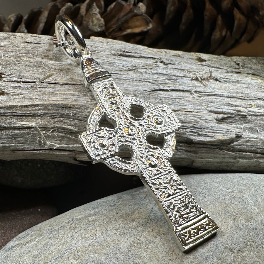 Artisan Irish Ahenny Cross Necklace - Made in Ireland