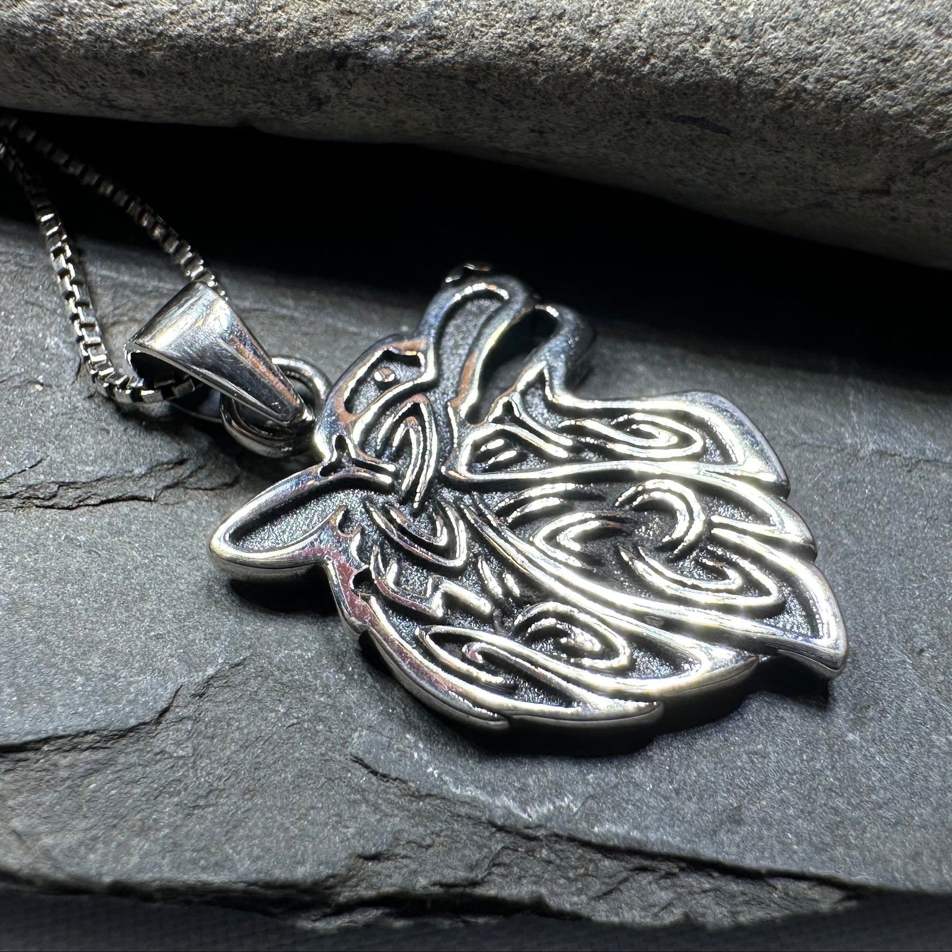 Ian Celtic Wolf Necklace — view 5