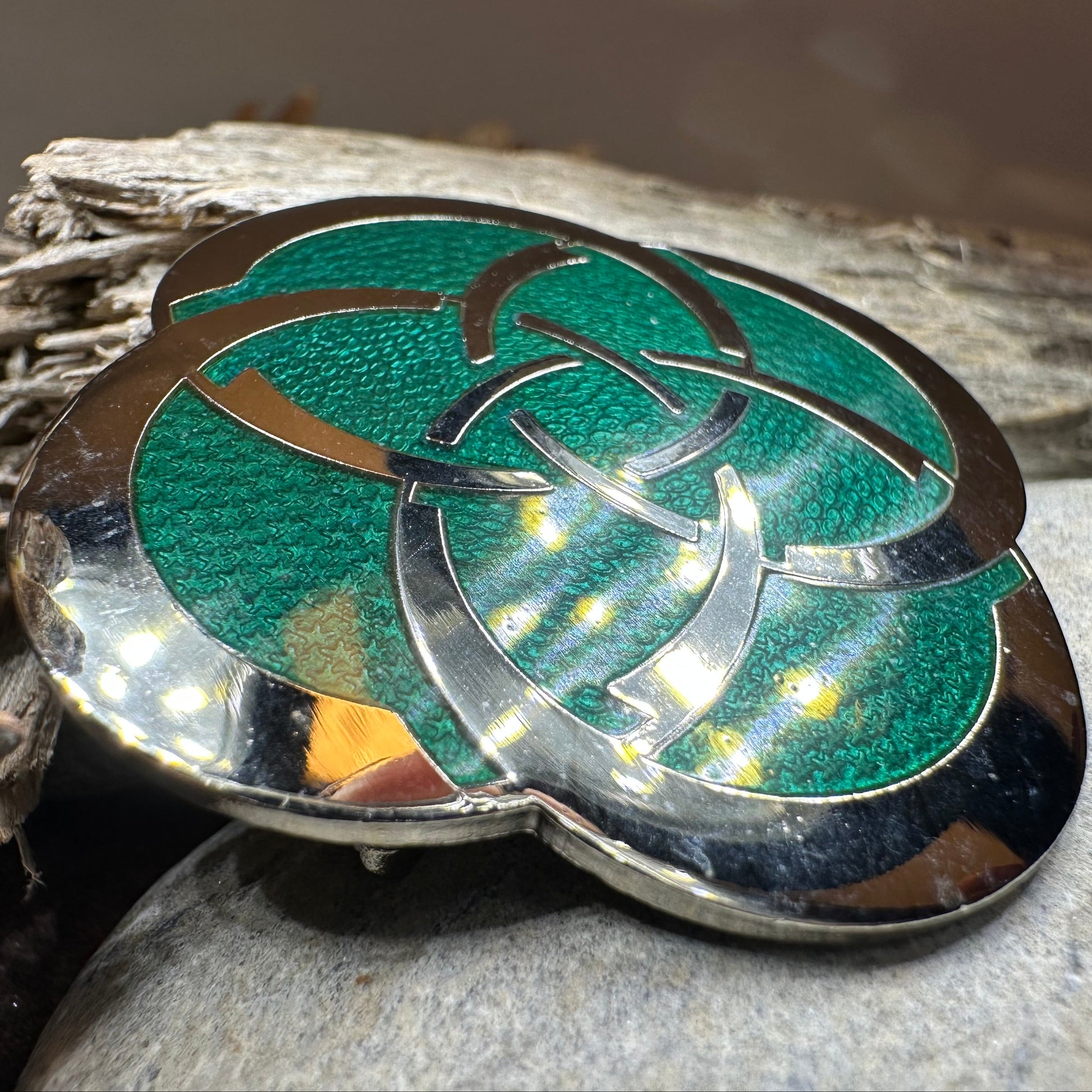 Enamel Dara Celtic Brooch — view 3
