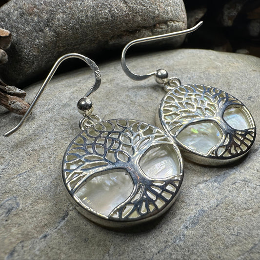 Robyn Tree of Life Earrings in Sterling Silver — view 4