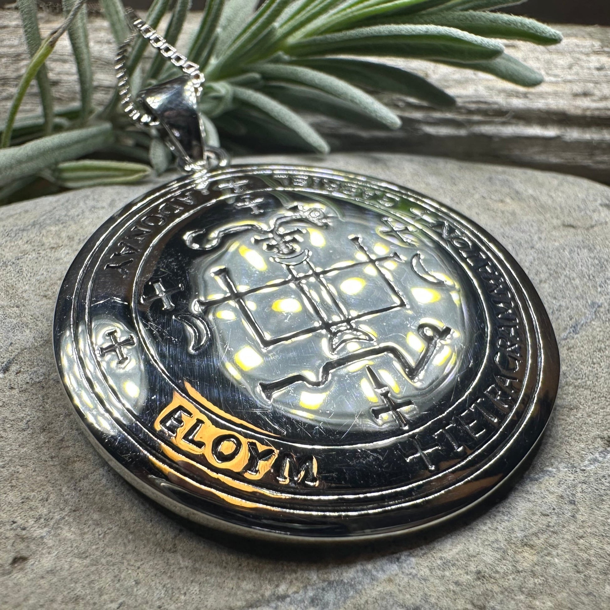 Archangel Gabriel Sigil Pendant in Sterling Silver — view 3