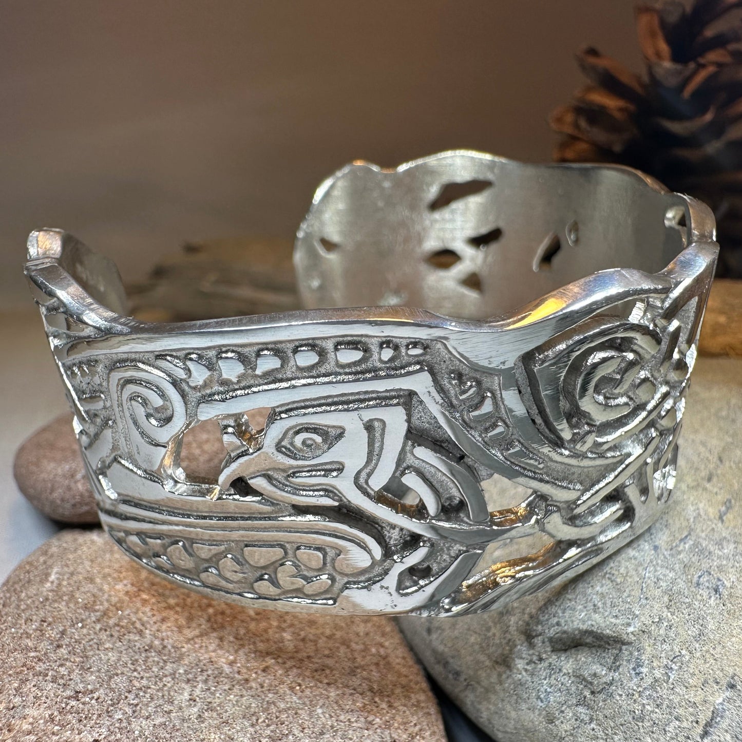 Book of Kells Celtic Knot Cuff Bracelet - Handmade in Scotland