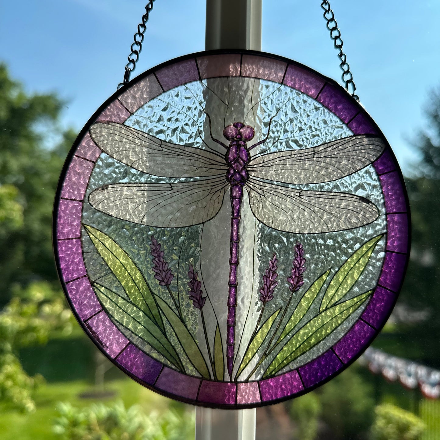 Lavender Dragonfly Suncatcher