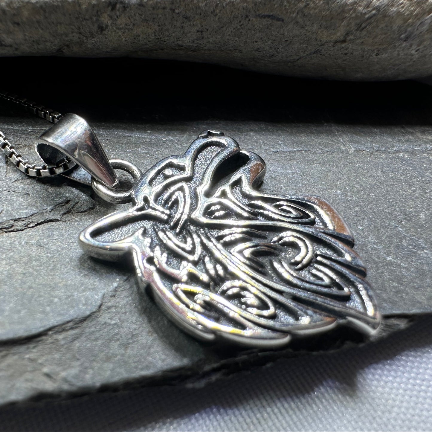 Ian Celtic Wolf Necklace — view 7