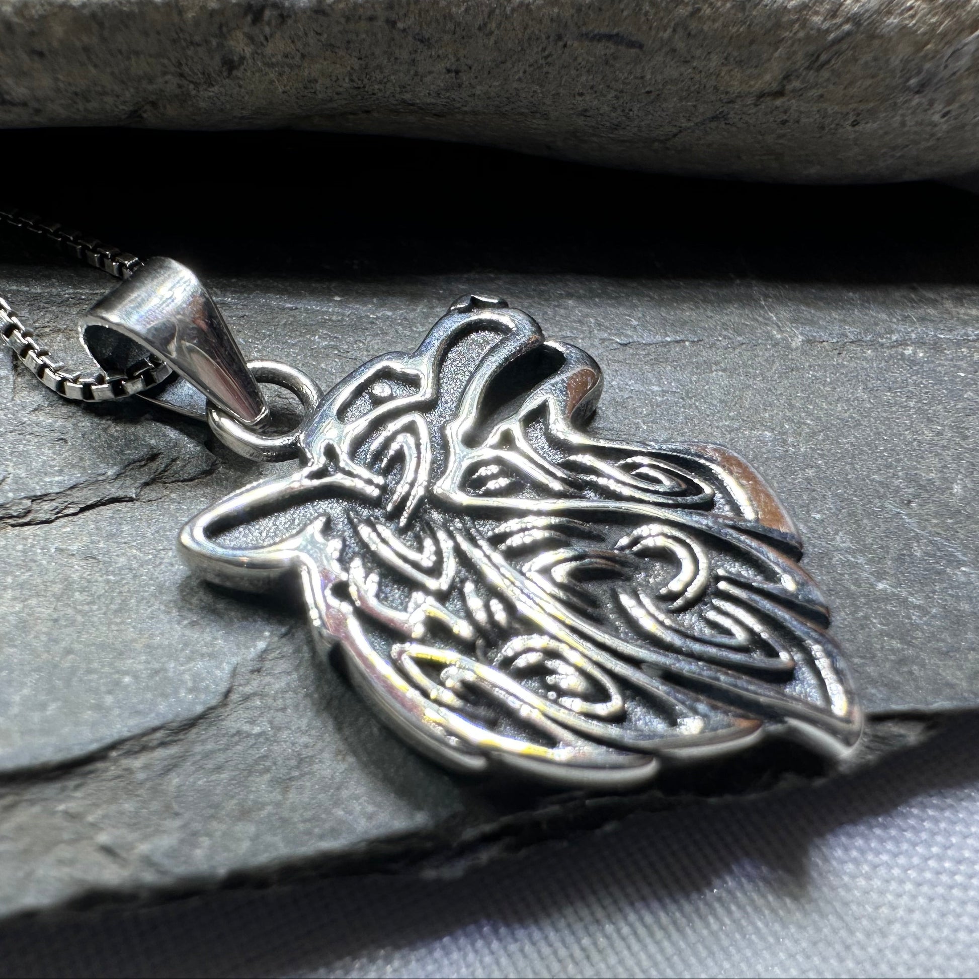 Ian Celtic Wolf Necklace — view 7