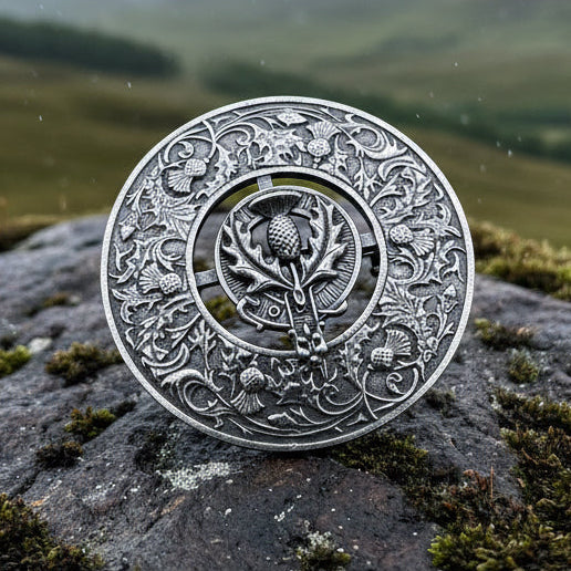 Regal Scotland Thistle Brooch - Handmade in Scotland