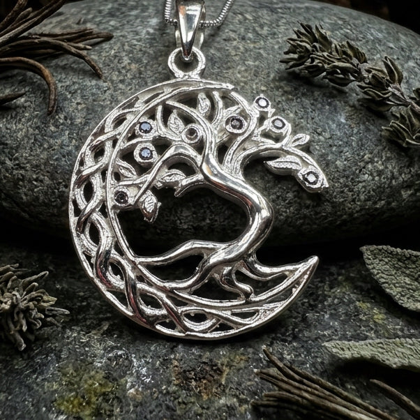 Celtic Dream Tree of Life Necklace with Amethyst Gemstones