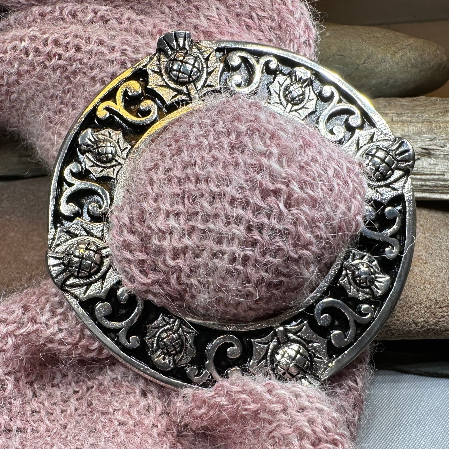Scottish Thistle Scarf Ring — view 3