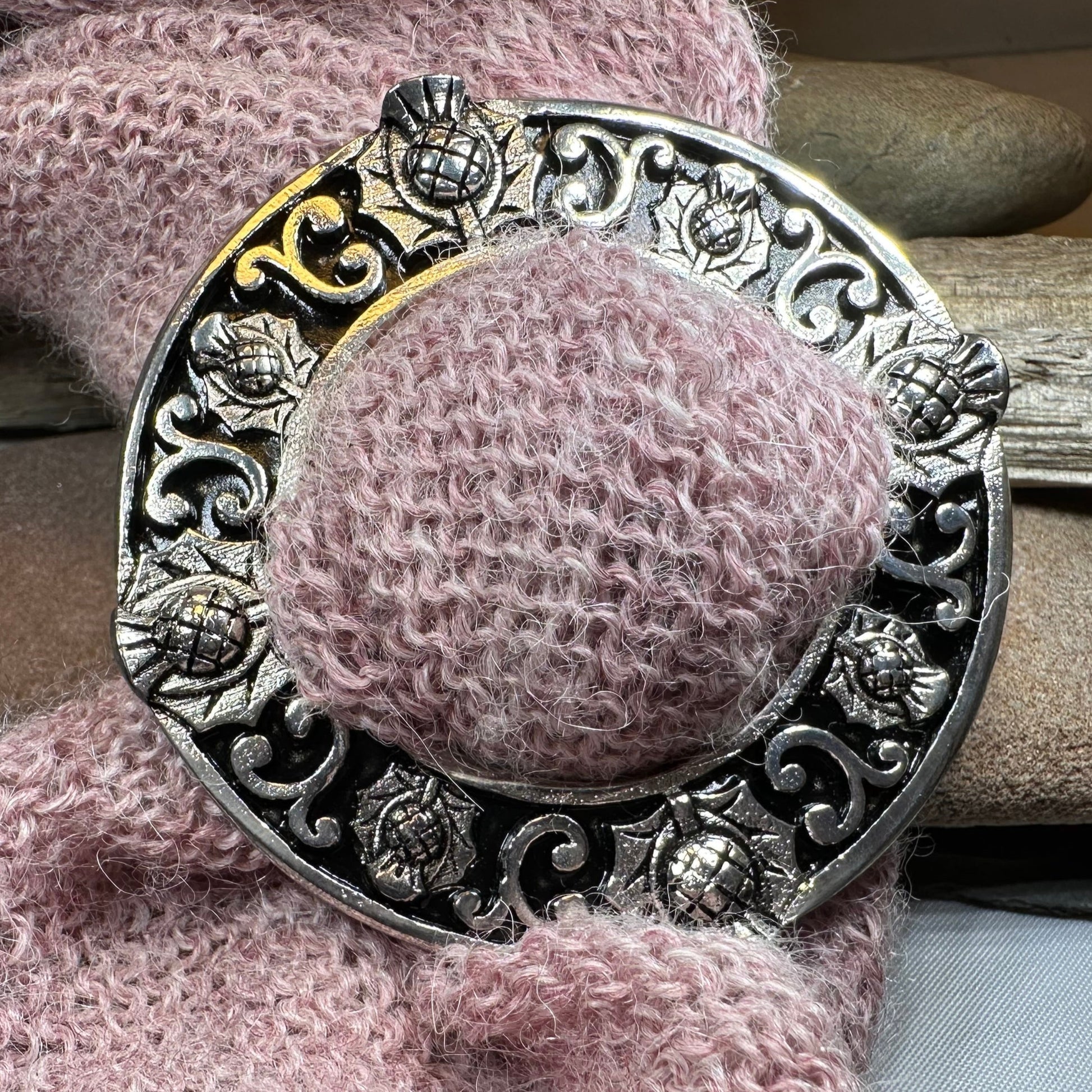 Scottish Thistle Scarf Ring — view 3