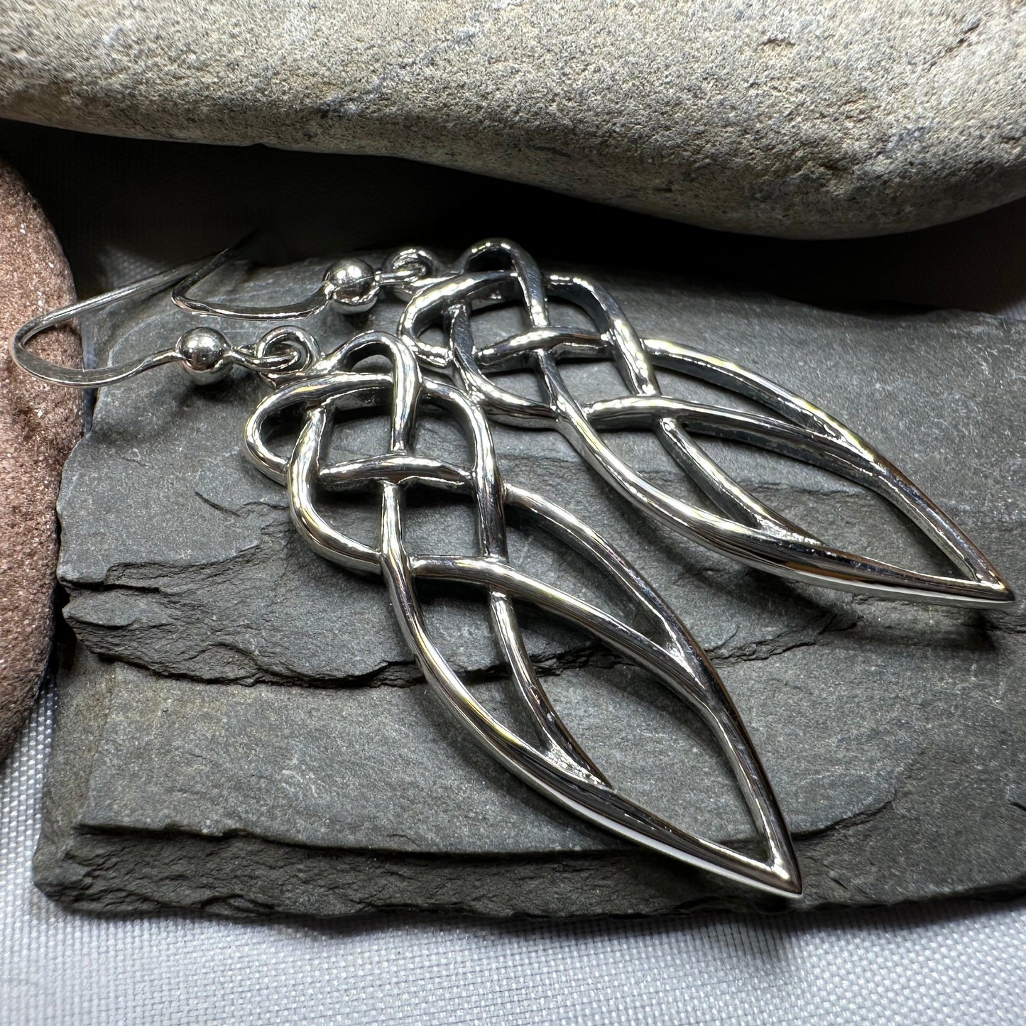 Ella Celtic Knot Earrings in Sterling Silver