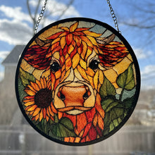Load image into Gallery viewer, Sweet Highland Cow Suncatcher
