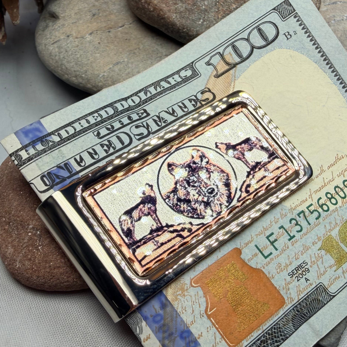 Wolf Pack Copper Money Clip - Handmade in the U.S.A.