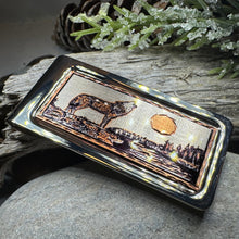 Load image into Gallery viewer, Howling Wolf Copper Money Clip
