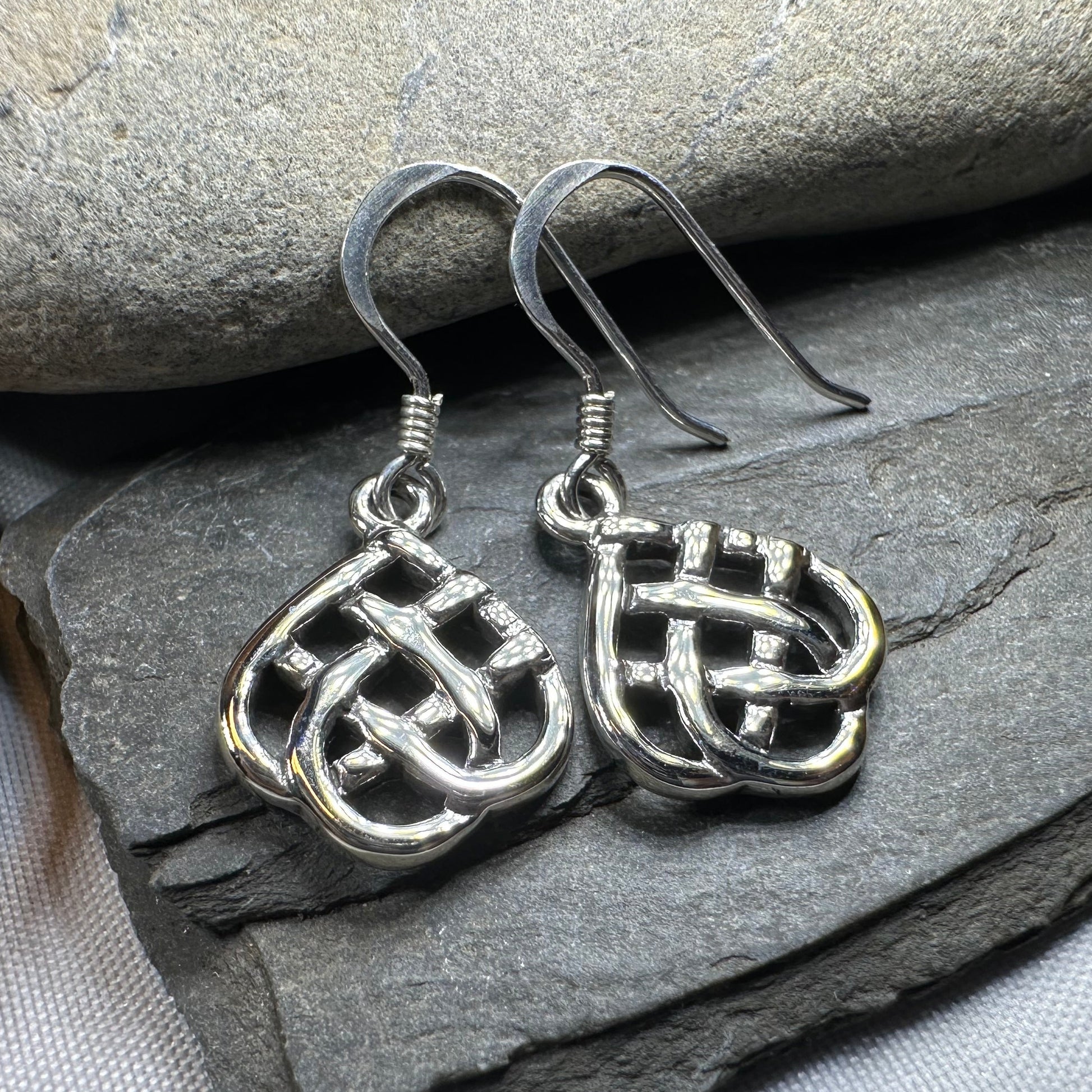 Maeve Celtic Knot Earrings in Sterling Silver — view 7