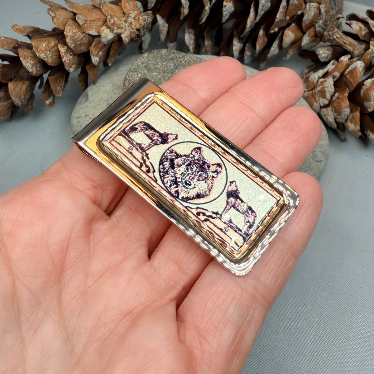 Wolf Pack Copper Money Clip - Handmade in the U.S.A.