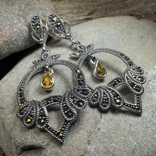 Antoinette Marcasite Earrings — view 3