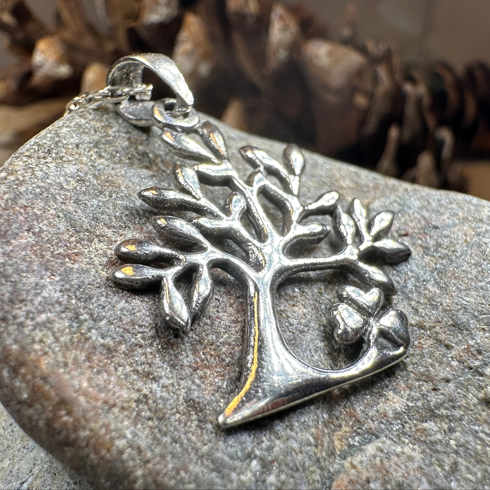 Elsa Tree of Life Shamrock Necklace in Sterling Silver — view 8