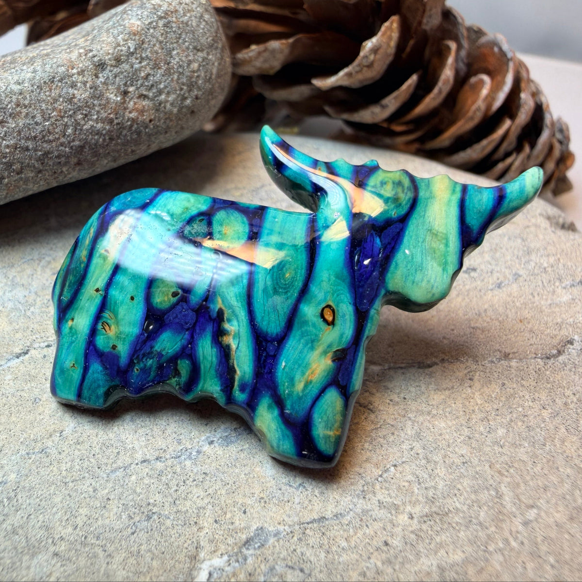 Heathergems Knox Highland Cow Brooch - Handmade in Scotland