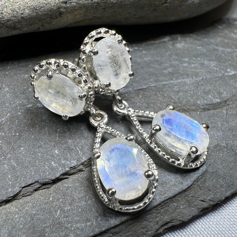 Load image into Gallery viewer, Harlow Moonstone Earrings
