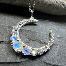 Load image into Gallery viewer, Moonstone Crescent Moon Necklace
