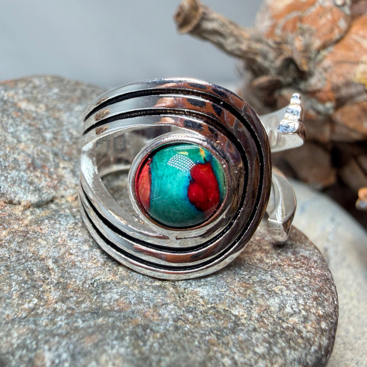 Scottish Heathergems Celtic Wrap Ring - Handmade in Scotland