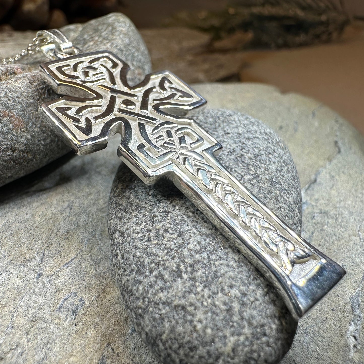 Mura Scottish Celtic Cross Necklace - Handmade in Scotland — view 5