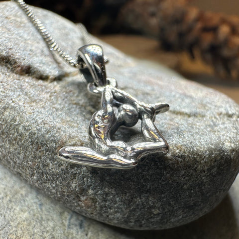 Load image into Gallery viewer, Mermaid Yoga Pose Necklace
