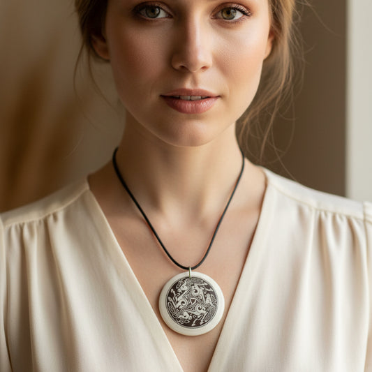 Artisan Celtic Triple Horse Necklace - Handmade in the U.S.A.
