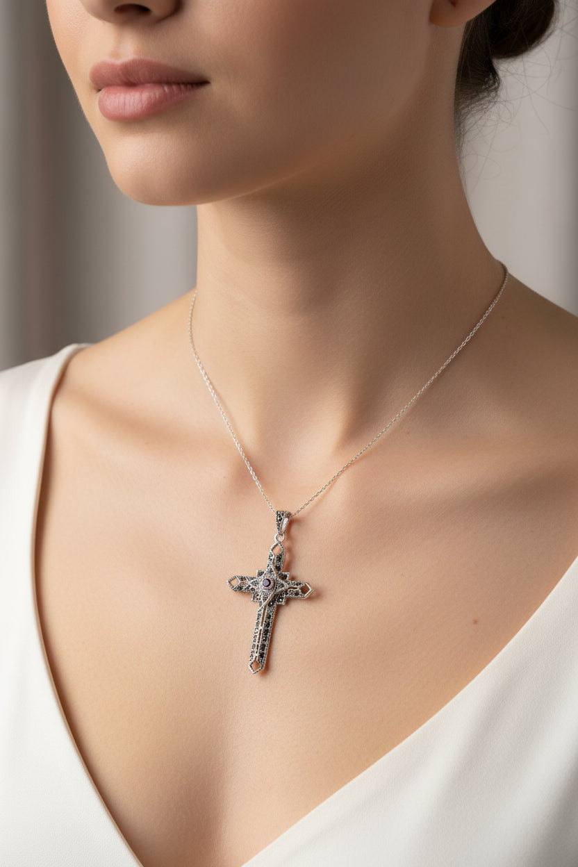 Wyn Celtic Cross Necklace — view 10