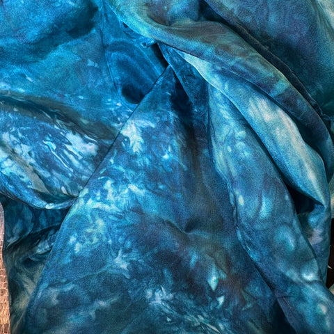Load image into Gallery viewer, Hand Painted Salt Water Silk Scarf
