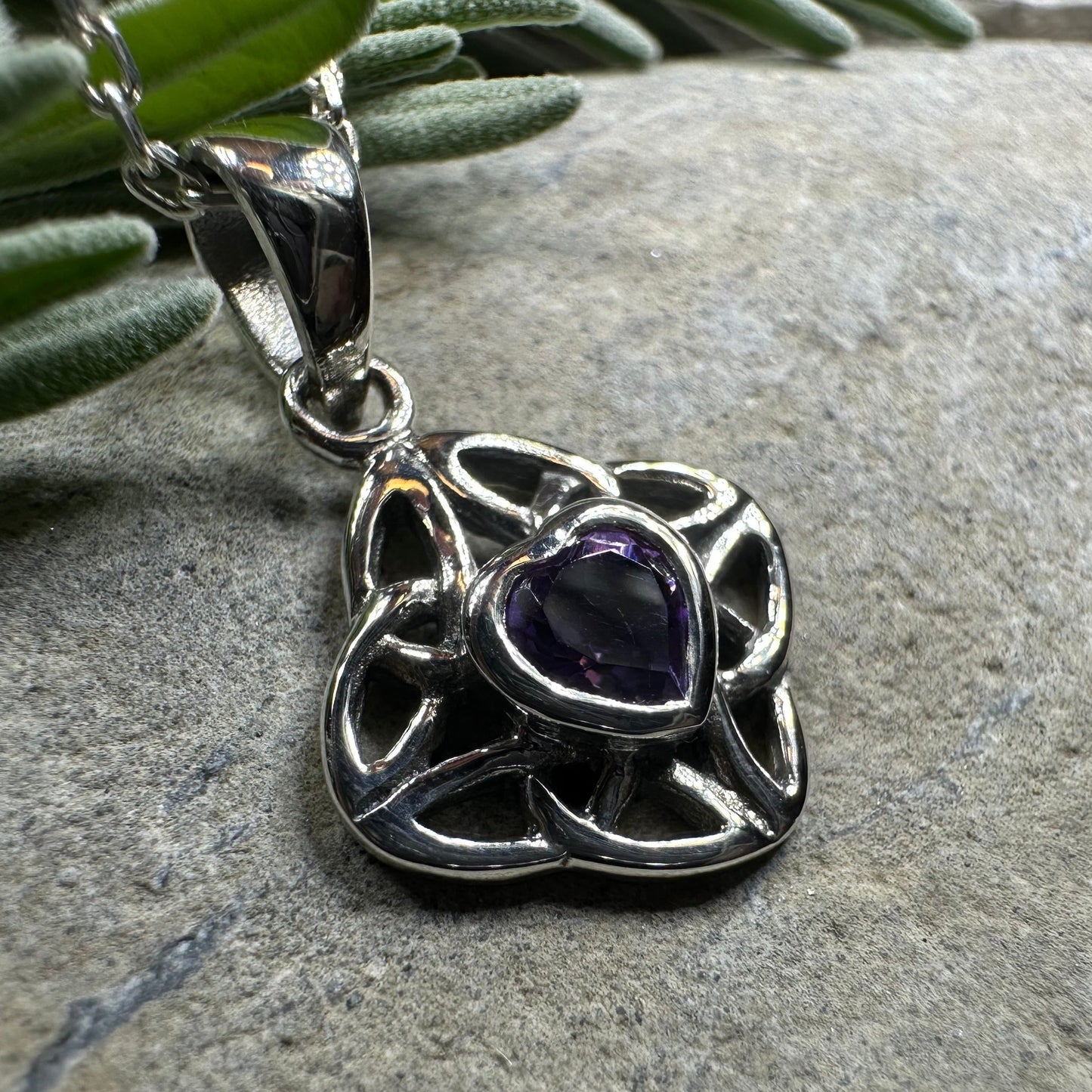 Ashley Celtic Knot Necklace in Sterling Silver