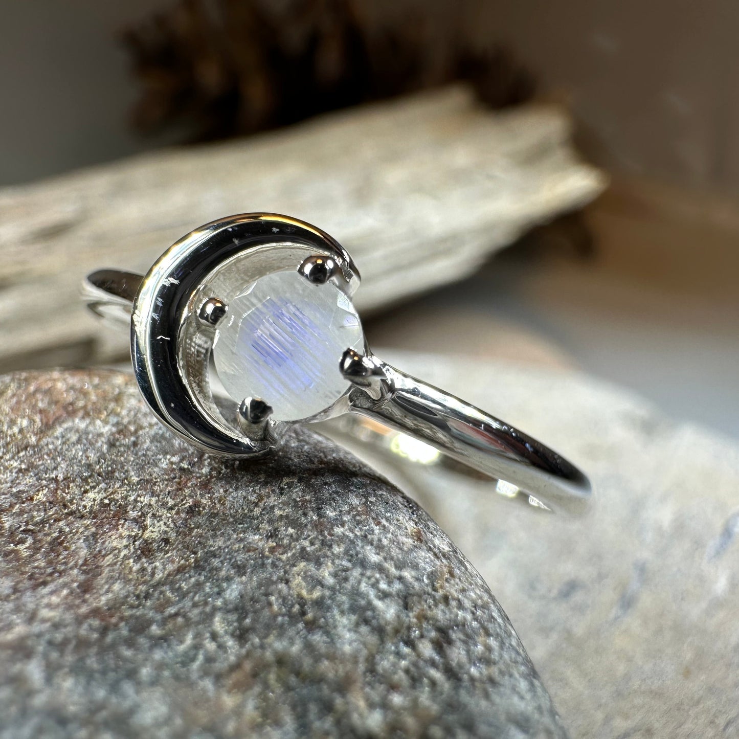 Ophelia Crescent Moon Ring — view 3