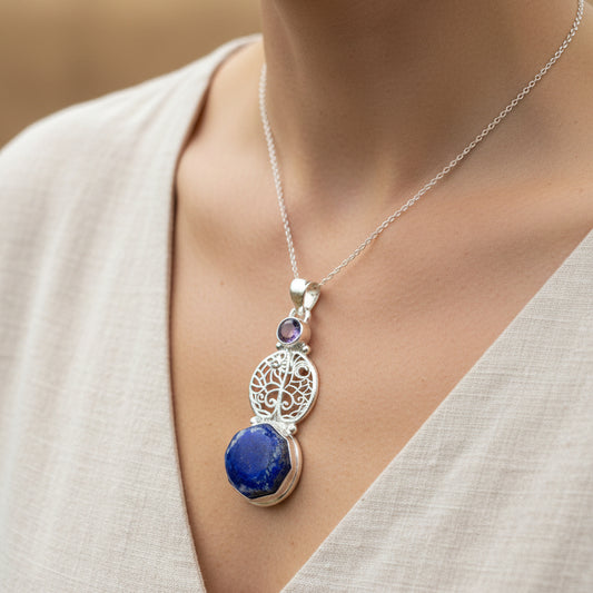 Lessandra Tree of Life Necklace in Sterling Silver — view 3