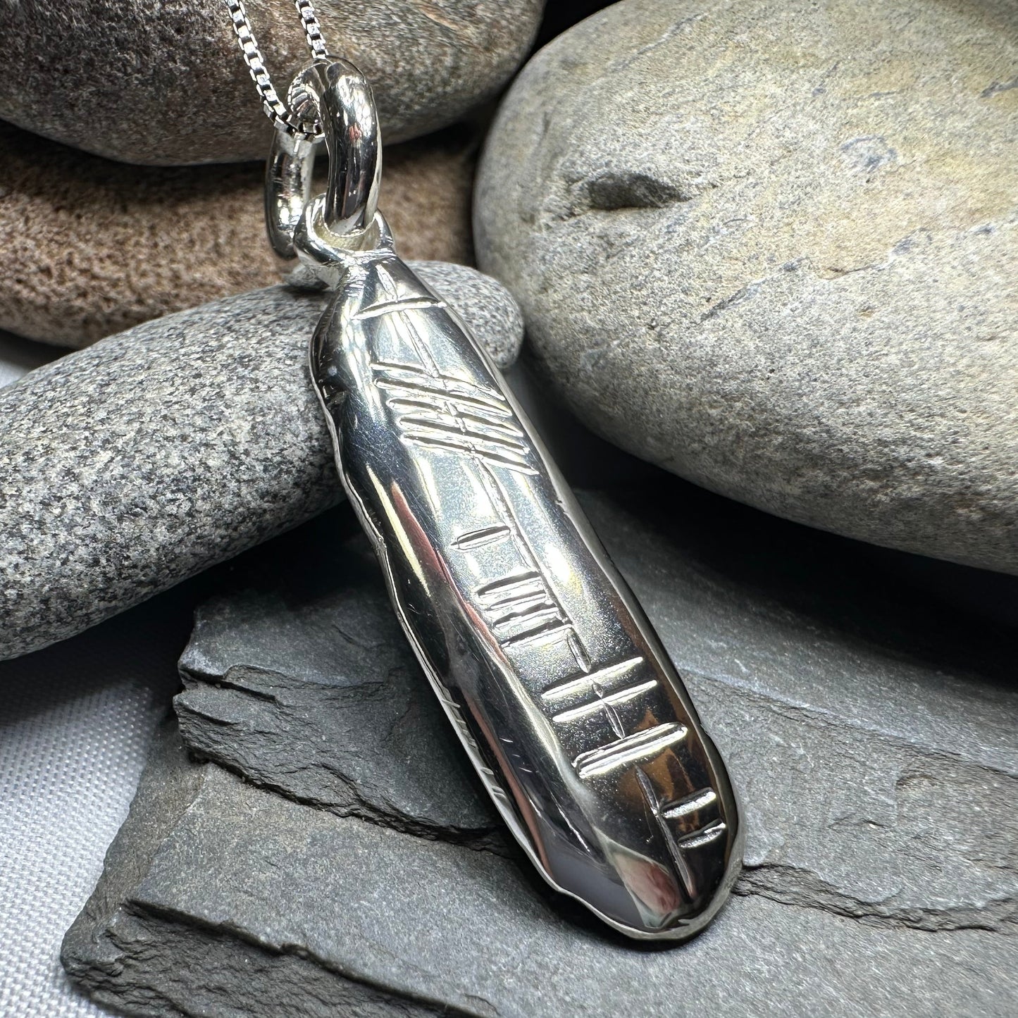 Gaelic Warrior Ogham Necklace - Made in Ireland