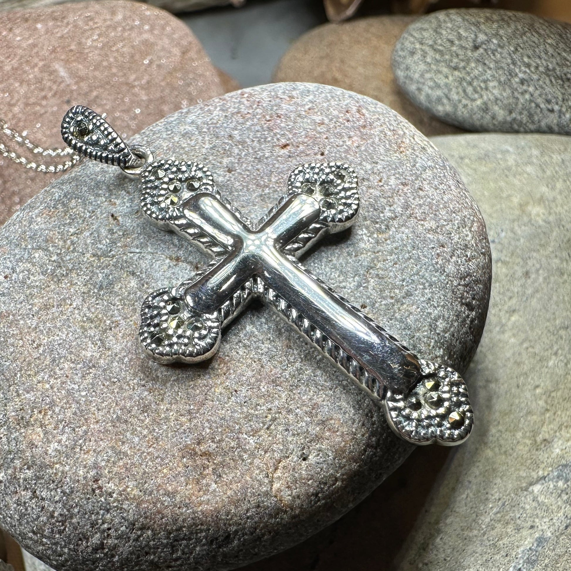 Serenity Celtic Cross Necklace — view 9