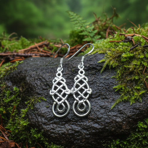 Iorna Celtic Knot Earrings in Sterling Silver