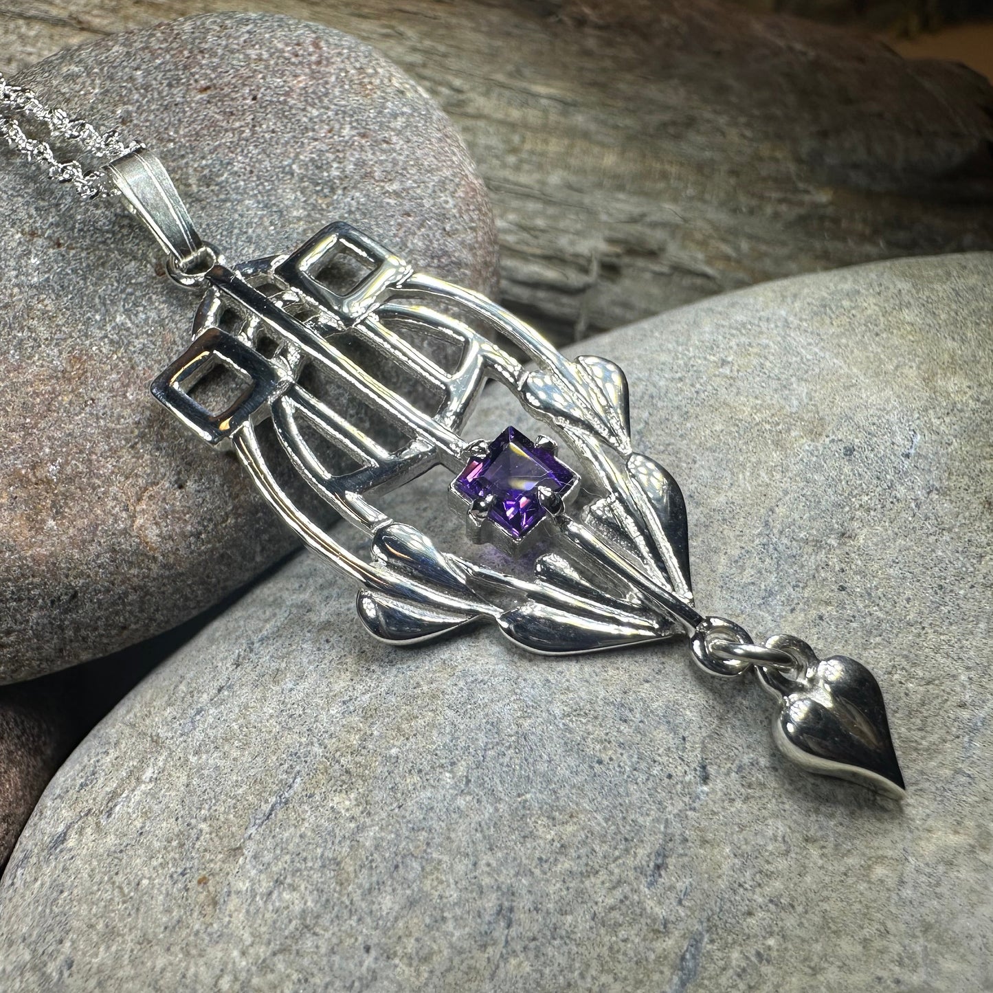 Scottish Mackintosh Thistle Necklace - Handmade in Scotland — view 9