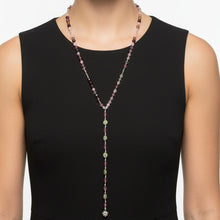 Load image into Gallery viewer, Pink Rose Y Long Necklace

