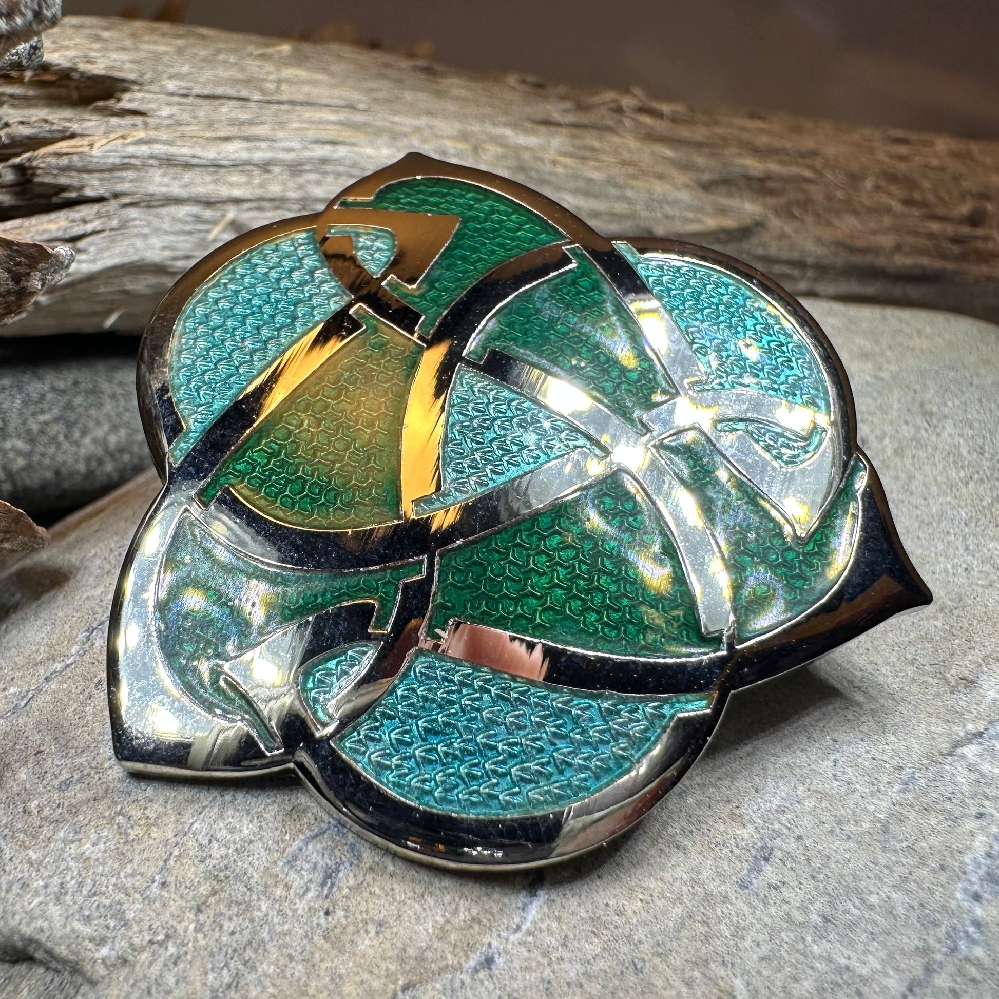 Enamel Celtic Knot Brooch — view 11