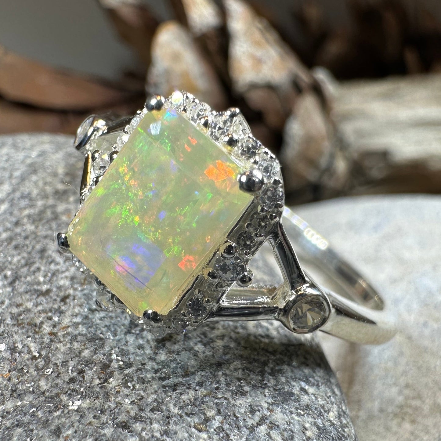 Tianna Opal Ring in sterling silver