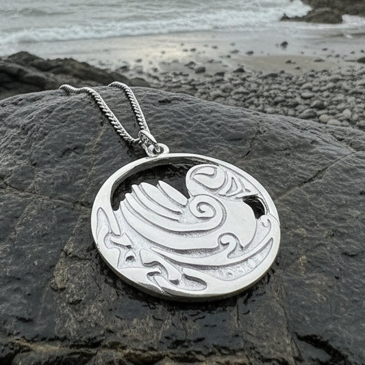 Celtic Puffin Necklace - Handmade in Scotland