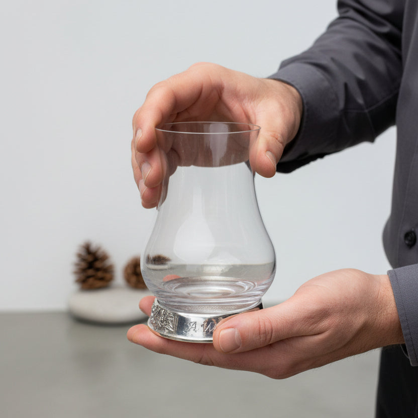 A Wee Dram Thistle Whiskey Glass - Handmade in England