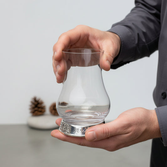 A Wee Dram Thistle Whiskey Glass - Handmade in England
