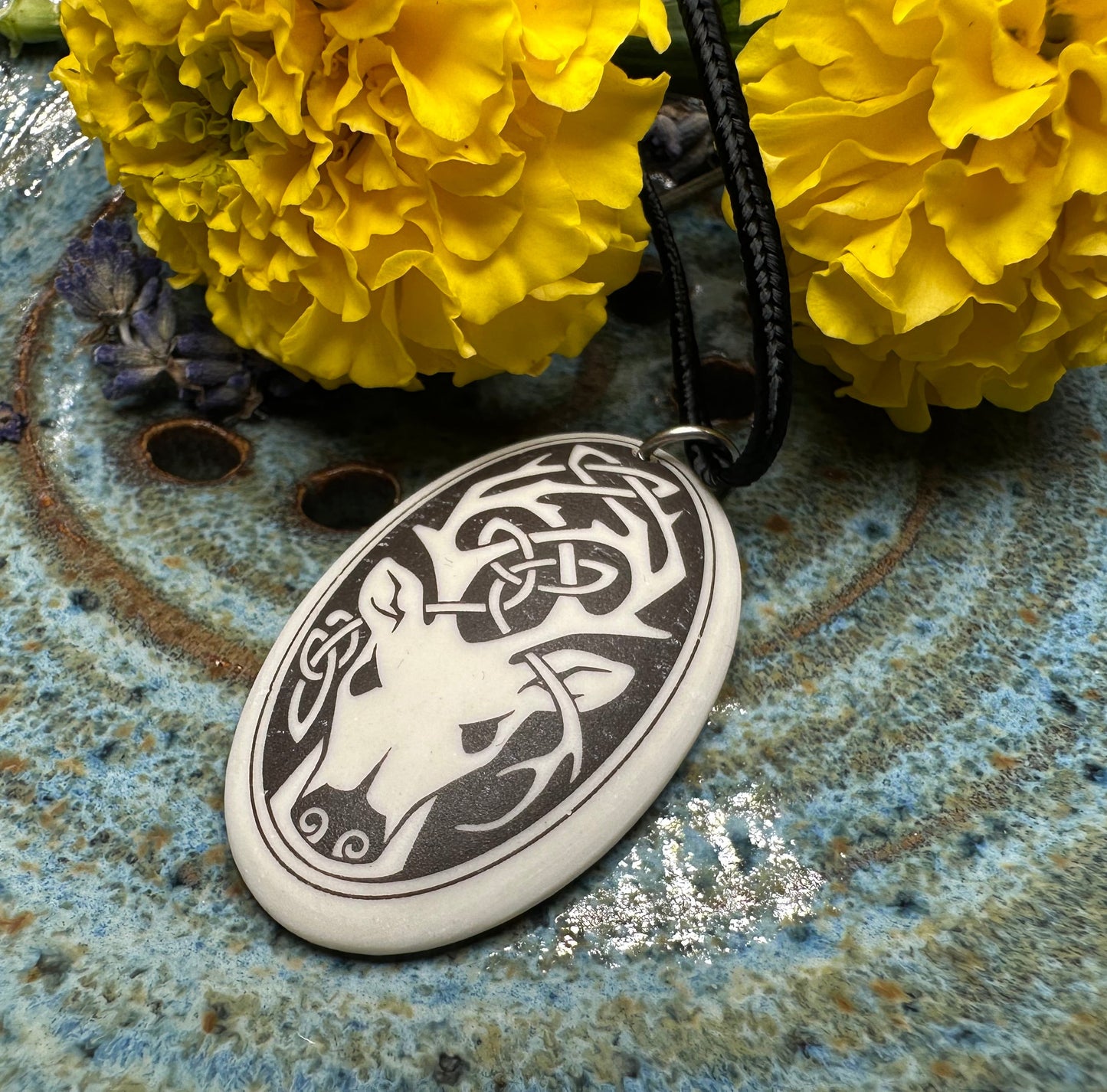 Highland Celtic Stag Necklace - Handmade in the U.S.A.