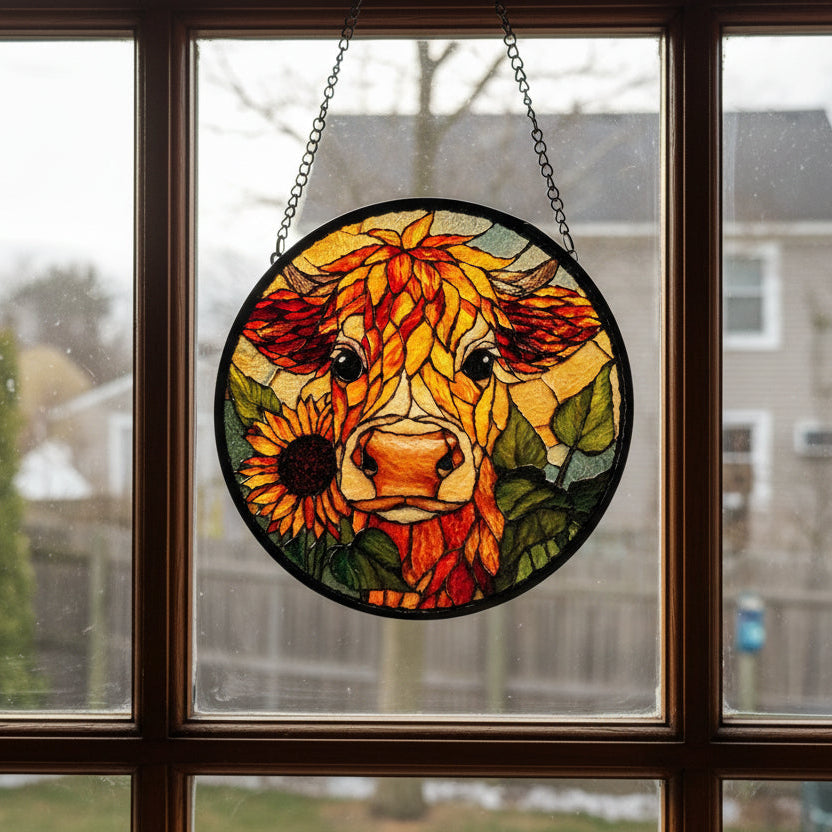 Sweet Highland Cow Suncatcher